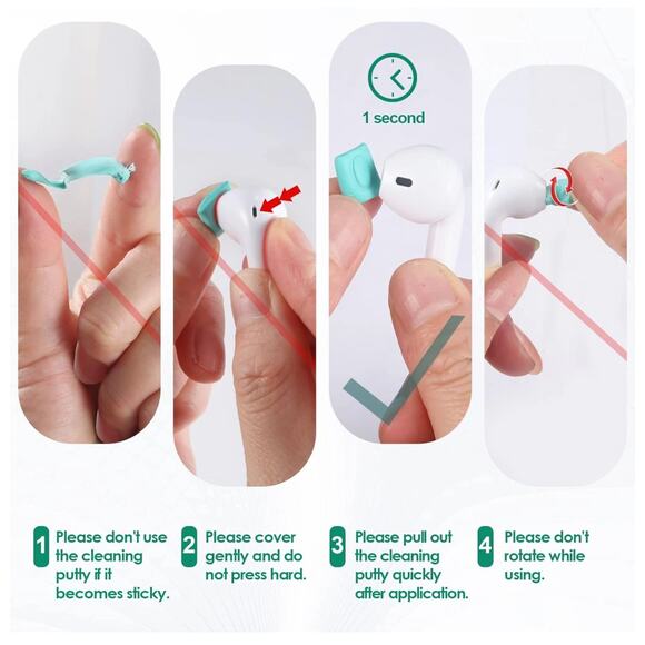 Earbuds Cleaning Pen Kit Compatible Airpods Bluetooth Earbuds Cleaning Putty - Picture 5 of 7
